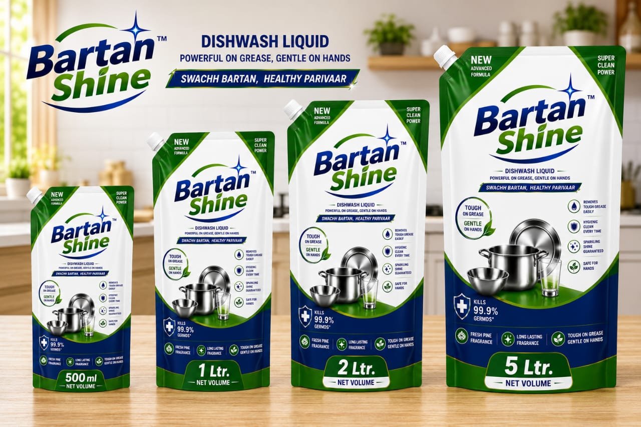 Bartan Shine Utensil Liquid for homes, hostels, canteens and institutions